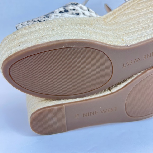 Nine‎ West Nadell Platform Espradille Wedge Sandals Lt. Natural 6.5 New W/O Box - Picture 11 of 12